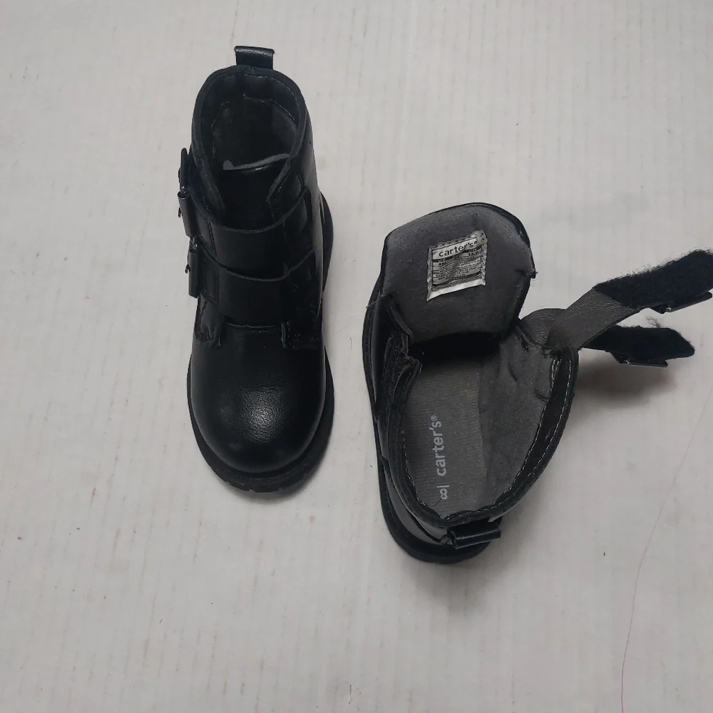 Carter Kids Black Boots Size 8M Unisex